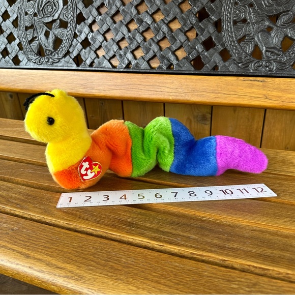 Inch the Inchworm - 1999 Ty The Original Beanie Buddies Collection 16” long - Picture 11 of 11
